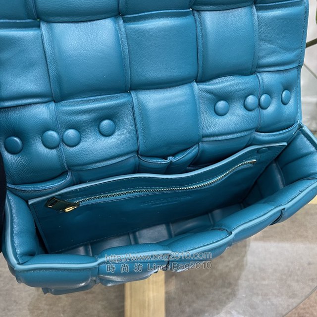 Bottega veneta高端女包 96008野鴨綠 寶緹嘉新款枕頭鏈條包 BV經典款單肩斜挎手提女包  gxz1231